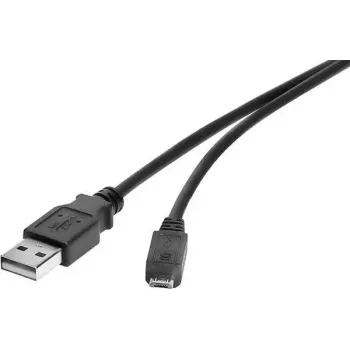 Kabel USB Renkforce RF-4463073 0,15 m USB A Micro-USB B Czarny