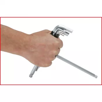 Klucz imbusowy w kształcie L KS Tools 151.2100 Metryczny 8 szt.