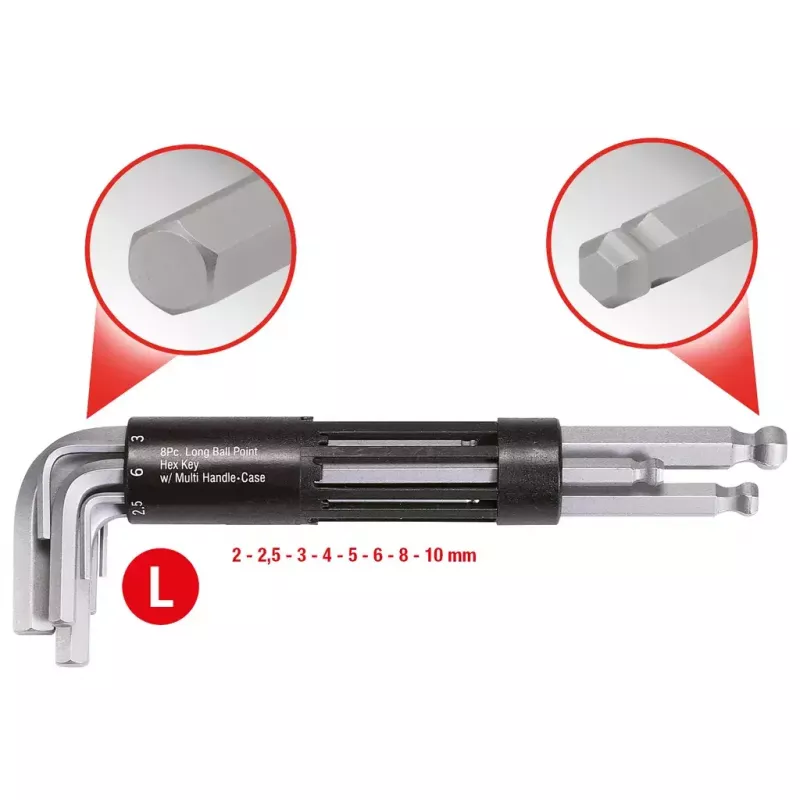 Klucz imbusowy w kształcie L KS Tools 151.2100 Metryczny 8 szt.