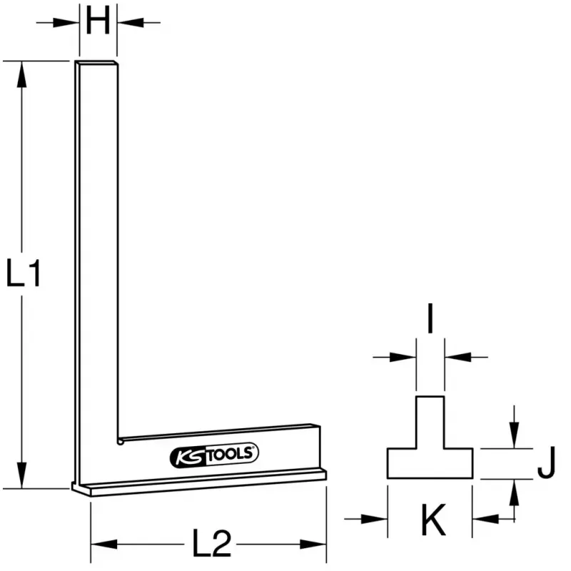 Kątownik KS Tools 300.0274 Waga 620 g