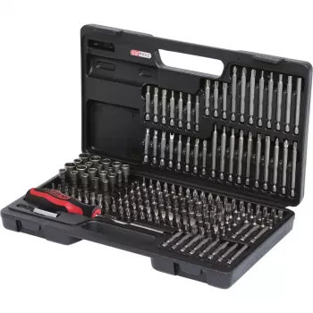 Zestaw bitów wkrętakowych KS Tools 911.2008 208 szt. niklowanych DIN 3126 ISO 1173