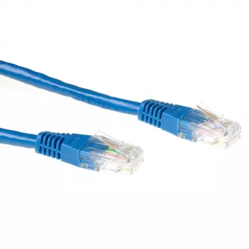 ACT Niebieski 3-metrowy kabel krosowy U/UTP CAT6 ze złączami RJ45