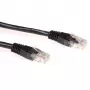 ACT czarny kabel krosowy U/UTP CAT6 o długości 0,25 metra ze złączami RJ45