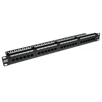 ACT Patchpanel CAT 6 UTP 24-porty z listwą do zarządzania kablami