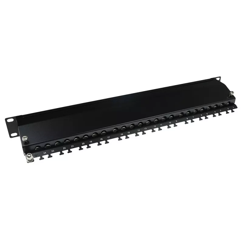 ACT Patchpanel 24-ports Shielded CAT6A with cover CAT6A