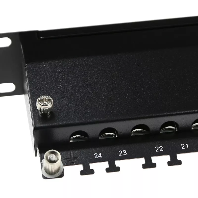 ACT Patchpanel 24-ports Shielded CAT6A with cover CAT6A