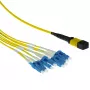 ACT 1 metr Singlemode 9/125 OS2 kabel krosowy rozdzielający 1 X MTP żeński - 4 X LC duplex 8 włókien