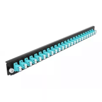 Panel przedni Splice Box DeLOCK 19 cali 24 porty LC Duplex aqua