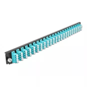 Panel przedni skrzynki spawów DeLOCK 19 cali 24 porty LC Quad aqua