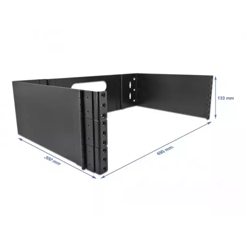 Podstawa rack DeLOCK 19-calowy rack naścienny 3U składany czarny