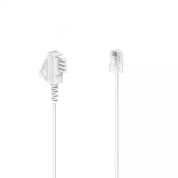 Hama 00201120 kabel telefoniczny 10 m Biały