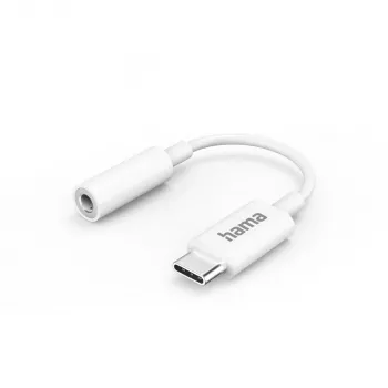 Hama 00201524 kabel audio USB C 3.5 mm Biały