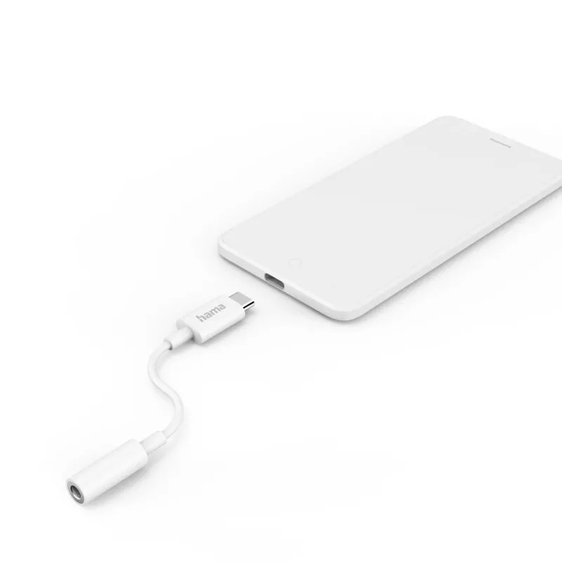 Hama 00201524 kabel audio USB C 3.5 mm Biały