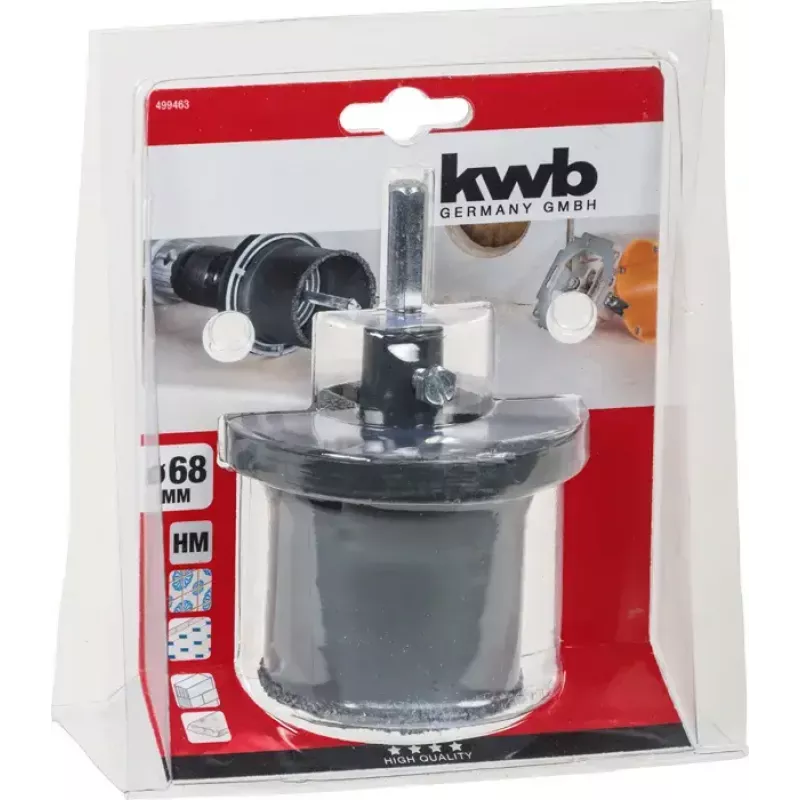 Otwornica KWB 499463 Pojedyncza 6,8 cm do ceramiki betonu tworzyw sztucznych