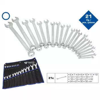 Zestaw kluczy płasko-oczkowych Brilliant Tools BT011021