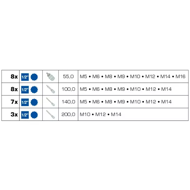 Komplet nasadek Brilliant Tools BT022026
