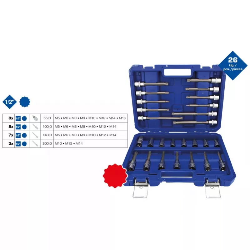 Komplet nasadek Brilliant Tools BT022026