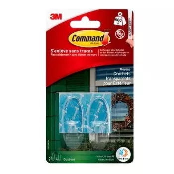 3M 17091AWFGN haczyk do przechowywania w domu Zewnętrzny haczyk użytkowy Transparentny 1 szt.