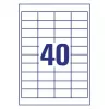 Samoprzylepne etykiety do drukarki Avery LR3657-10 Białe 2,54x4,85 cm 400 szt.
