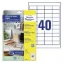 Samoprzylepne etykiety do drukarki Avery LR3657-10 Białe 2,54x4,85 cm 400 szt.