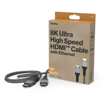 Hama 00305150 kabel HDMI 2 m HDMI Typ A (Standard) Czarny, Szary