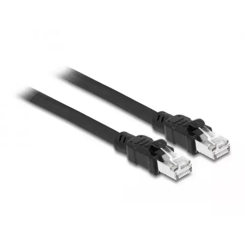 DeLOCK Kabel sieciowy RJ45 kat. 6A F/UTP 0,5 m Czarny