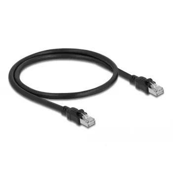 DeLOCK Kabel sieciowy RJ45 kat. 6A F/UTP 0,5 m Czarny