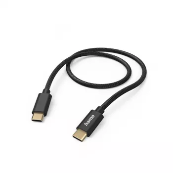 Kabel USB Hama Fabric USB 2.0 1.5 m USB C czarny