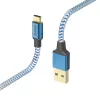 Odbiciowy kabel USB Hama USB 2.0 1,5 m USB A USB C Niebieski