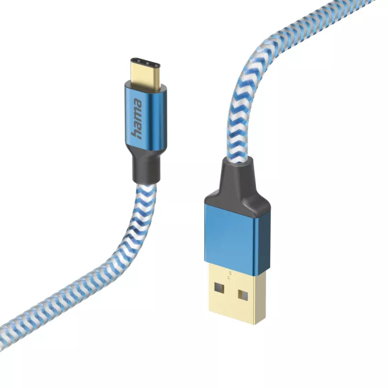Odbiciowy kabel USB Hama USB 2.0 1,5 m USB A USB C Niebieski