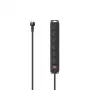Hama 00223065 przedłużacz zasilający 2 m 6 gniazd AC Zewnętrzny Czarny