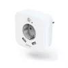 Hama 00223498 Lampa nocna LED z gniazdem, 2 wyjściami USB, czujnikiem ruchu i światła