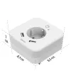 Hama 00223498 Lampa nocna LED z gniazdem, 2 wyjściami USB, czujnikiem ruchu i światła