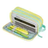 Piórnik Herlitz Neon Soft Polyester Miętowy Żółty 235x110x75mm