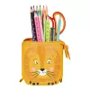 Miękki piórnik Herlitz Lion 140 mm x 75 mm x 185 mm poliester pomarańczowy żółty