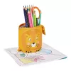 Miękki piórnik Herlitz Lion 140 mm x 75 mm x 185 mm poliester pomarańczowy żółty