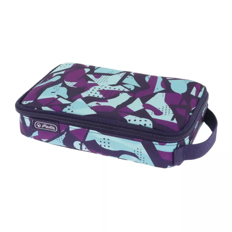 Piórnik Herlitz 2 Go CamoPurple Poliester Niebieski Fioletowy 210x130x60mm