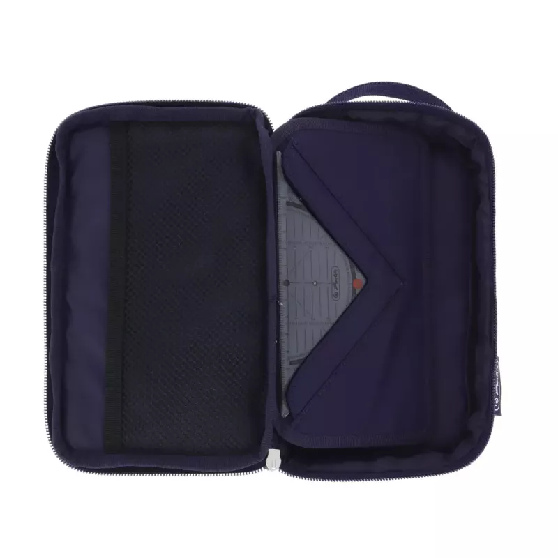 Piórnik Herlitz 2 Go CamoPurple Poliester Niebieski Fioletowy 210x130x60mm