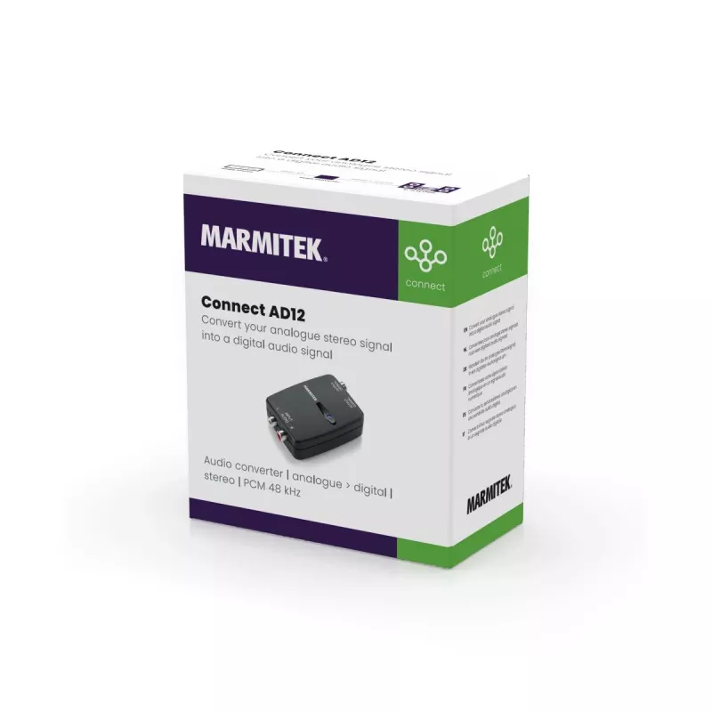 Marmitek Connect AD12 Czarny 25008412 Ekstraktor dźwięku HDMI 4K
