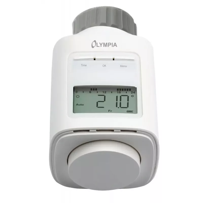 Termostat grzejnikowy Olympia HT 430-23A (model 73036) biały, sterowanie elektroniczne