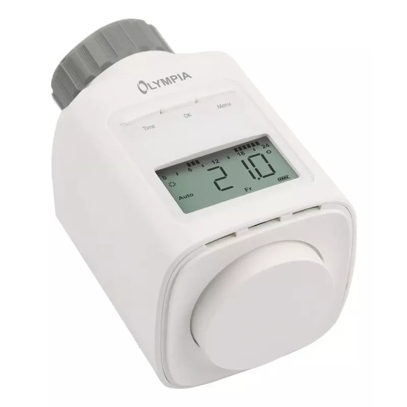 Termostat grzejnikowy Olympia HT 430-23A (model 73036) biały, sterowanie elektroniczne
