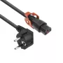 ACT Powercord CEE 7/7 męski (kątowy) - C13 IEC Lock+ czarny 2 m, EL332S, 5 szt.