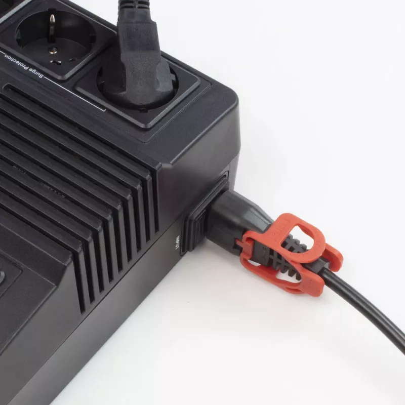ACT Powercord CEE 7/7 męski (kątowy) - C13 IEC Lock+ czarny 2 m, EL332S, 5 szt.