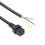ACT Powercord C19 IEC Lock - otwarty koniec czarny 2 m, PC1174, 5 szt.