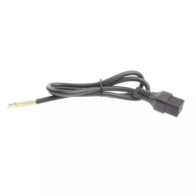 ACT Powercord C19 IEC Lock - otwarty koniec czarny 2 m, PC1174, 5 szt.