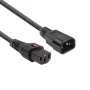 ACT Powercord C13 IEC Lock - C14 czarny 2 m, PC1021, 5 szt.