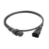 ACT Powercord C13 IEC Lock - C14 czarny 2 m, PC1021, 5 szt.