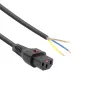 ACT Powercord C13 IEC Lock - otwarty koniec czarny 2 m, PC1025, 5 szt.