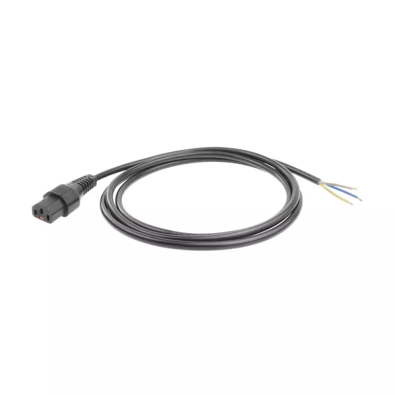 ACT Powercord C13 IEC Lock - otwarty koniec czarny 2 m, PC1025, 5 szt.