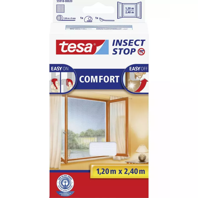 Panel moskitiery okiennej Tesa Insect Stop Comfort 55918-00020-00 1200 x 2400 mm biały
